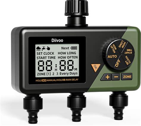 Diivoo Water Timer For Irrigation Digital Sprinkler Timer Outlets