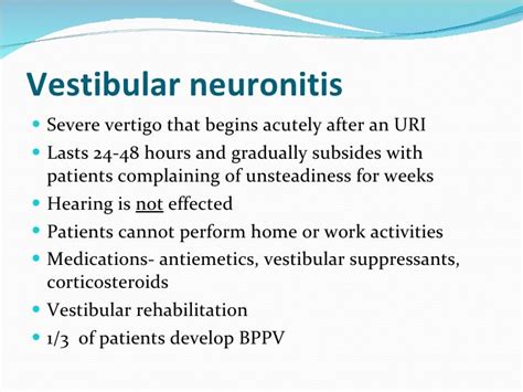 Vestibular Neuritis Exercises