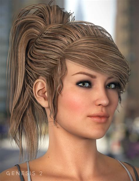 French Twist Ponytail For Genesis 3 And 8 Females 3d Community