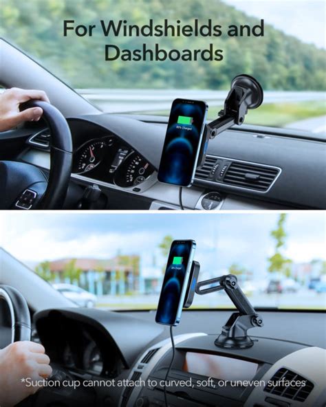 Dashboard Wireless Car Charger Halolock Esr