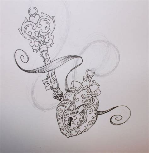 Lock and Key Tattoo Design by Misstell