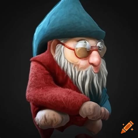 Gnome Wearing Hood And Sunglasses