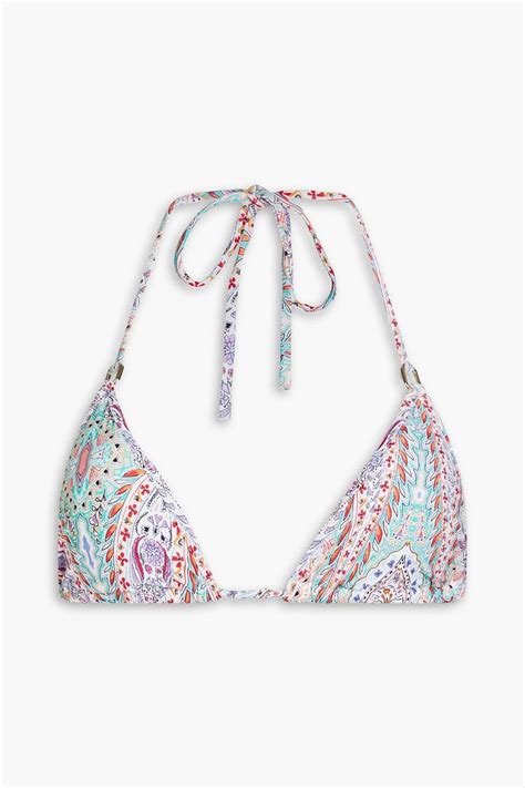 MELISSA ODABASH Malta Artemis Paisley Print Triangle Bikini Top THE