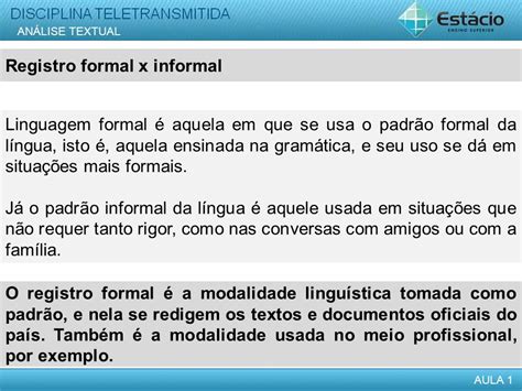 Exemplos De Linguagem Formal E Informal Novo Exemplo