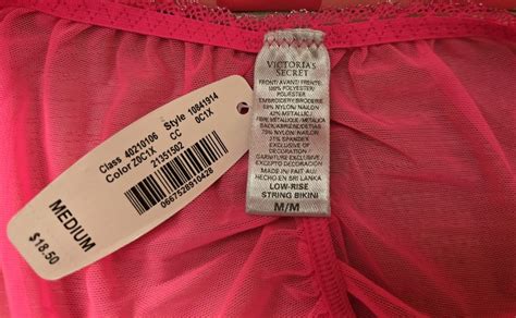 Nwt Vintage Victoria S Secret Pink Sheer Mesh Lace Low String Bikini Panties M Ebay