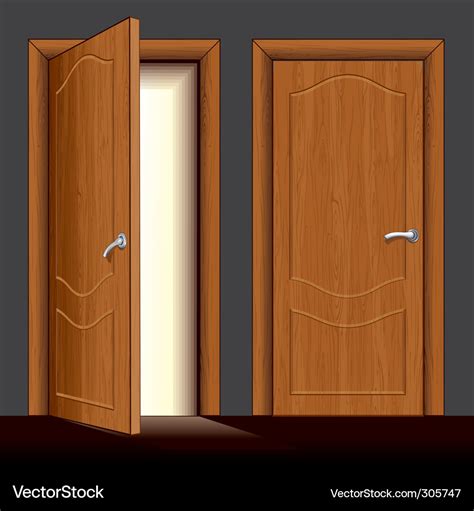 Wooden door Royalty Free Vector Image - VectorStock