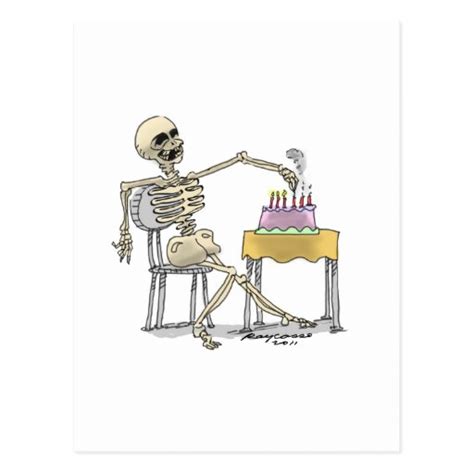 sKeLeToN BiRtHdAy CaKe Postcard | Zazzle