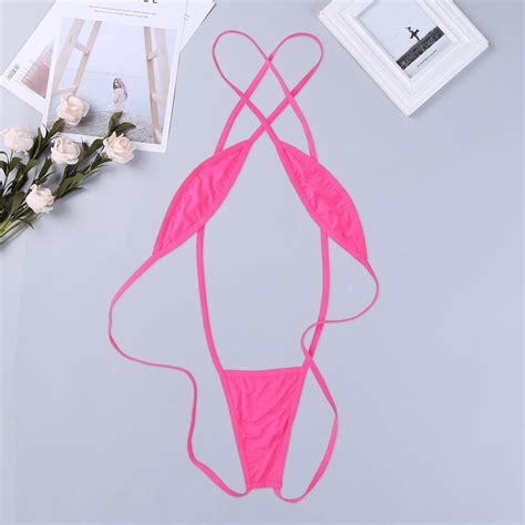 Jual Yizyif Women Mini Bikini Thong Bodysuit Teddy Lingerie Teeny Sling