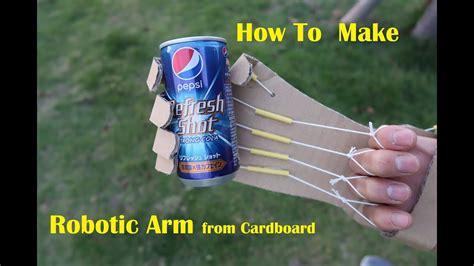 How To Make A Home Made Robotic Arm From Cardboard Youtube