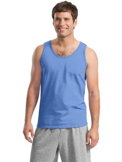 Gildan 2200 Mens Ultra Cotton Tank Top Carolina Blue Large