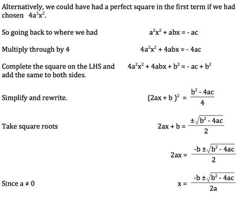 Deriving Quadratic Formula Worksheet - Quadraticworksheet.com