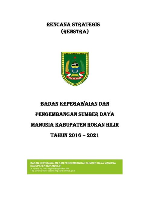 Pdf Rencana Strategis Renstra Tabel Rencana Program