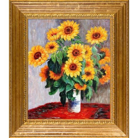 Claude Monet 'Sunflowers' Hand Painted Oil Reproduction - Free Shipping ...