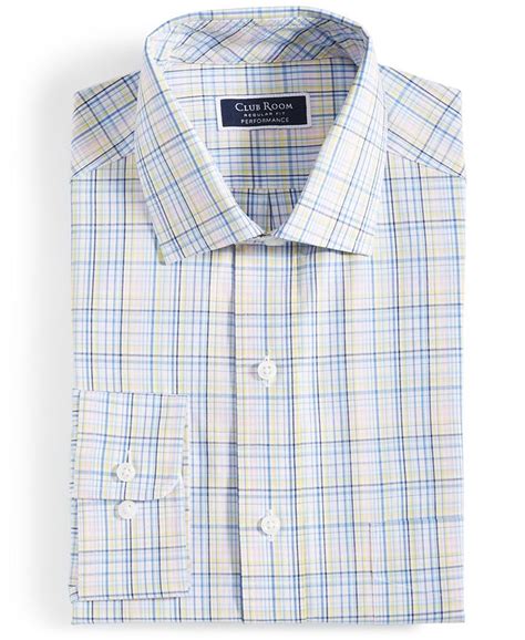 Club Room Men S Regular Fit Aldo Plaid Dress Shirt Created For Macy S Macy S