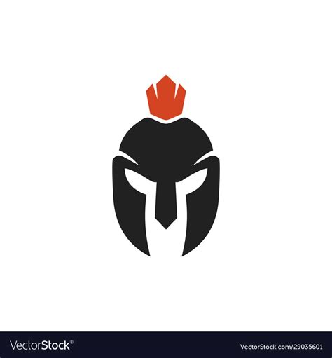 Spartan logo and design helmet head Royalty Free Vector