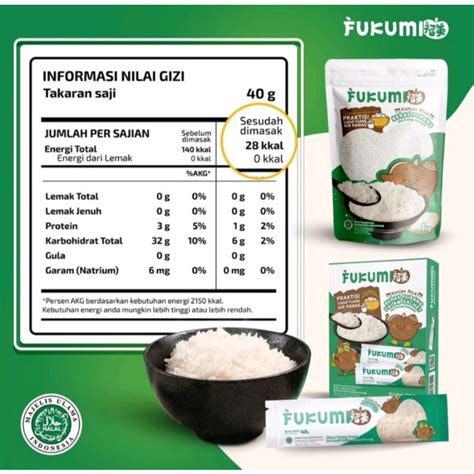 Jual FUKUMI Beras Porang Box 280 Gram Isi 7 Sachet Shopee Indonesia