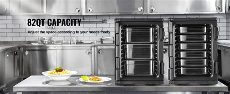 VEVOR Insulated Food Pan Carrier 82 Qt Hot Box For Catering LLDPE Food Box Carrier With Double