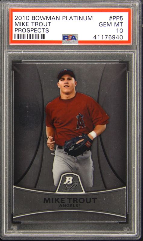 Mike Trout Bowman Platinum Pp Base Price Guide Sports Card