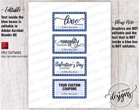Valentine S Love Sex Coupons Editable Sexy Naughty Etsy Canada