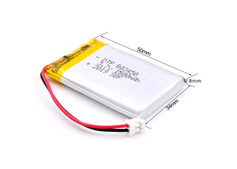 Bateria Lipo 1500mAh 3 7V Modelo 803450 BricoGeek 803450 BricoGeek