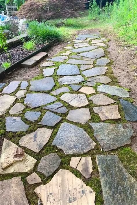 How to Make a Flagstone Walkway in Your Lawn - Artsy Pretty Plants