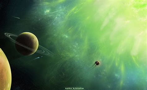 HD wallpaper: Green Supernova, planets wallpaper, Space, animals in the ...