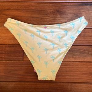 Stoney Clover Lane Swim Nwt Target X Stoney Clover Lane Yellow Palm Tree Bikini Small Poshmark