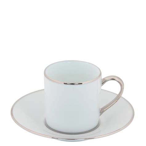 Tasse Et Soucoupe Café Filet Platine Legle