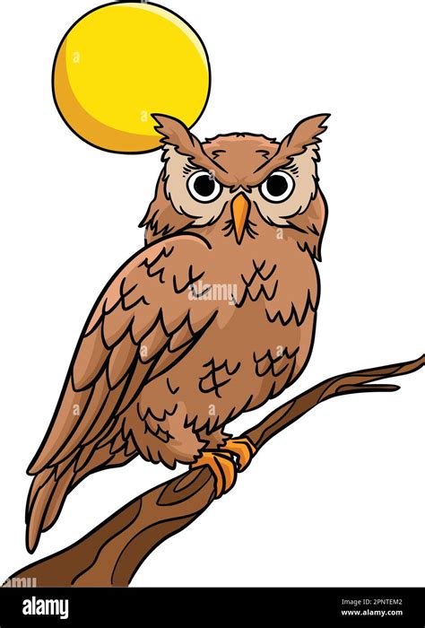 Owl Animal Cartoon Colored Clipart Illustration Stock Vector Image