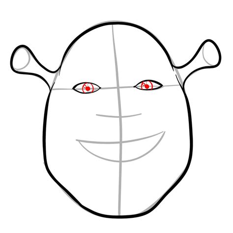 How to draw the face of Shrek - Sketchok easy drawing guides