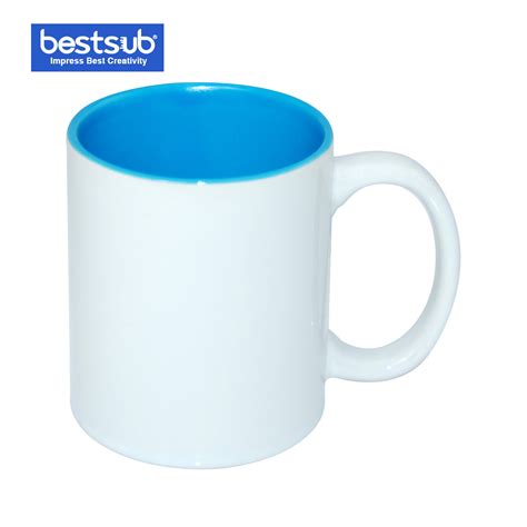 Js Coatings Sublimation Mugs 11oz Two Tone Color Mugs Light Blue