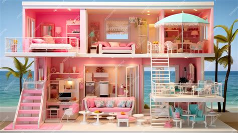 Premium Photo | Barbie House Beach House Getaway Generative AI