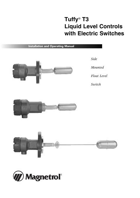 Pdf Installation And Operating Manual Magnetrol · Side Mounted Float Level Switch