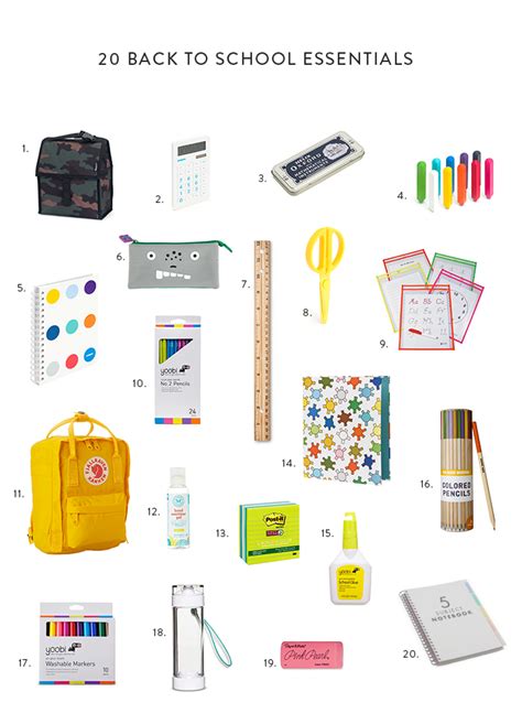 20 Back To School Essentials Say Yes