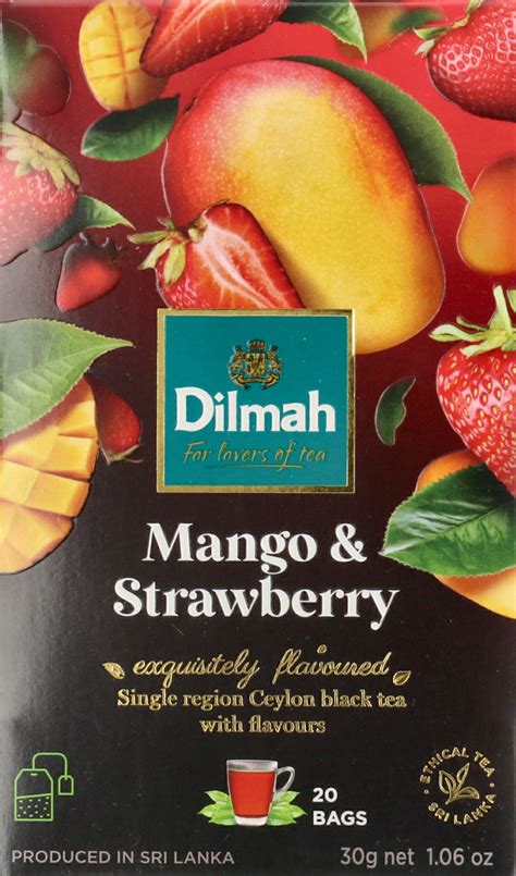 Dilmah Mango Strawberry Herbata Czarna Cejlo Ska Z Aromatem