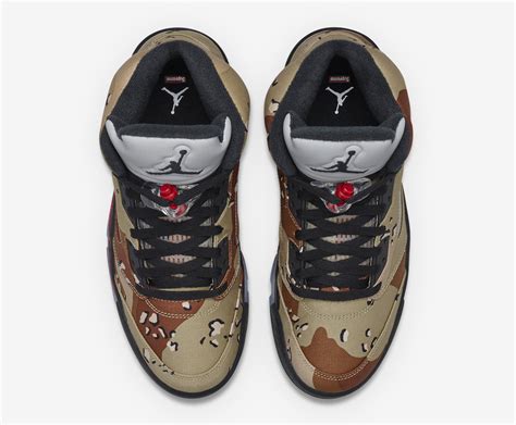 Supreme Air Jordan 5 Camo Sneaker Bar Detroit