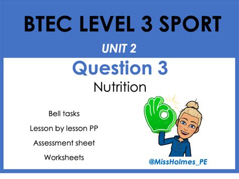 Btec Level 3 Sport Unit 2 Q1 4 Teaching Resources