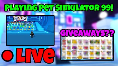 Playing And Grinding Pet Simulator Giveaways Come Join Youtube