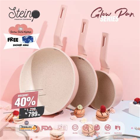 Jual Stein Steincookware GLOW PAN Glowpan Set Complete Set Baby Blue