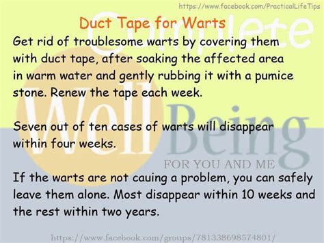 Practical Life Tips For You And Me: Kill #Warts with #Duct #Tape