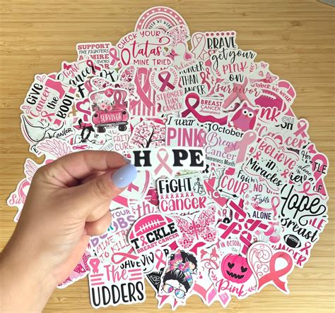 Breast Cancer Sticker Pack Pink Ribbon Breast Cancer Awareness Decals