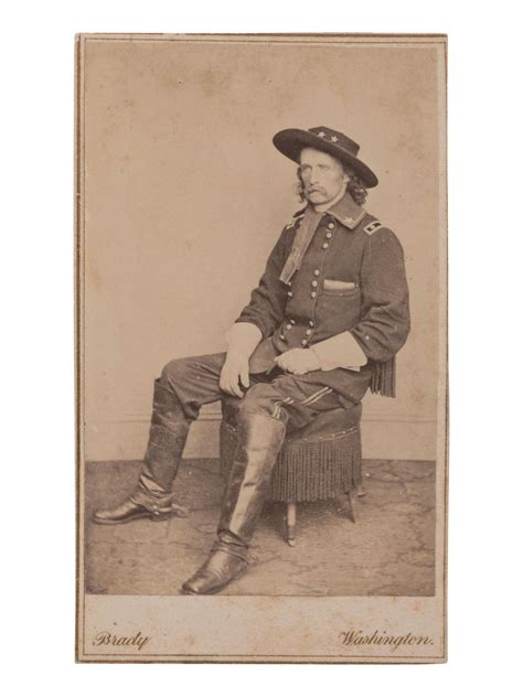 At Auction [custer George Armstrong 1839 1876 ] Brady Mathew Photographer Cdv Of Custer