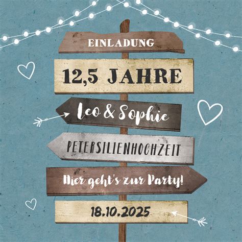 Einladung zum Hochzeitsjubiläum Lichter blau Send a Smile