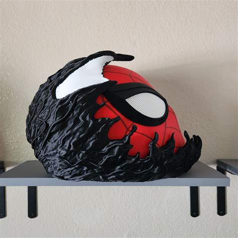 Spider Man Becoming Venom D Printed Helmet Etsy