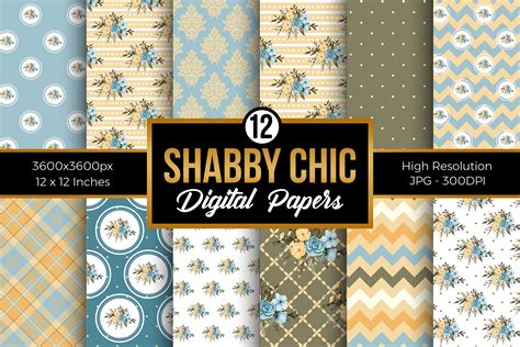 Shabby Chic Spring Floral Digital Papers By Creativestore Thehungryjpeg