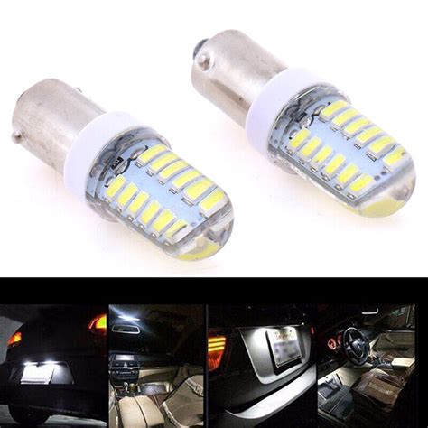 2X BA9S T11 T4W 3014 24SMD 12V LED Car Side Light Bulbs Interior Lamps