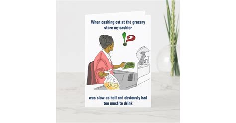 Cashier Funny Birthday Card | Zazzle