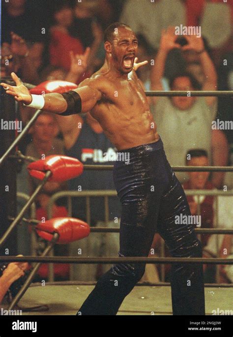 Utah Jazz Star Karl Malone Exalts Over In The Ring During His Tag Team