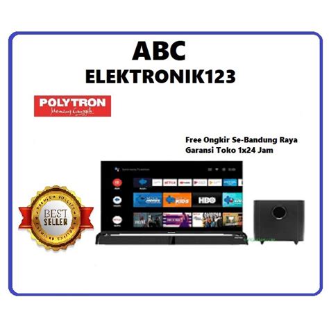 Jual LED POLYTRON 32BAG9953 SOUNDBAR SMART ANDROID MOLA TV NETFLIX