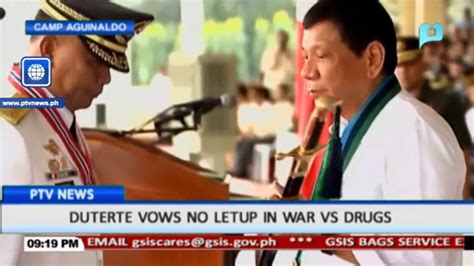 President Duterte Vows No Letup In War Vs Drugs Video Dailymotion